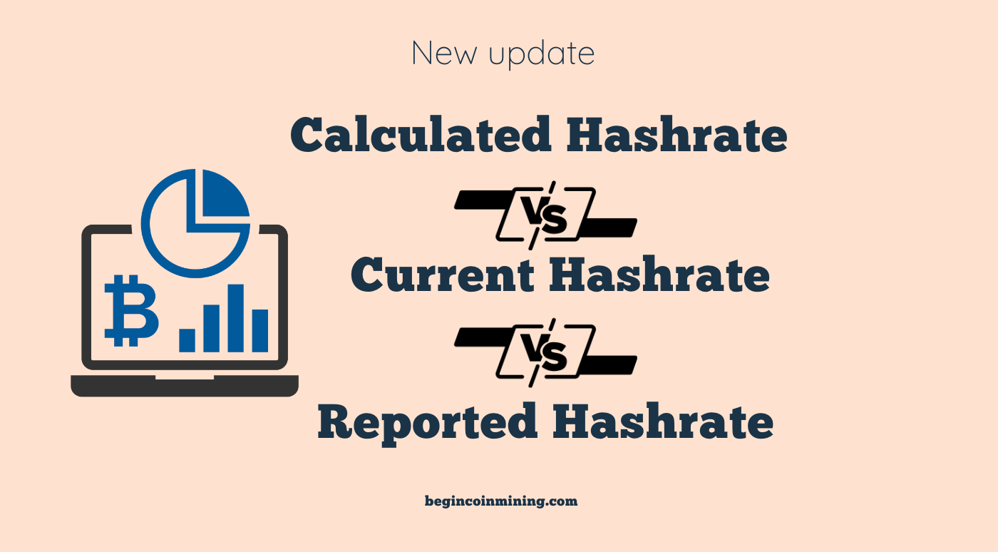 Calculated Hashrate vs Current Hashrate vs Reported Hashrate