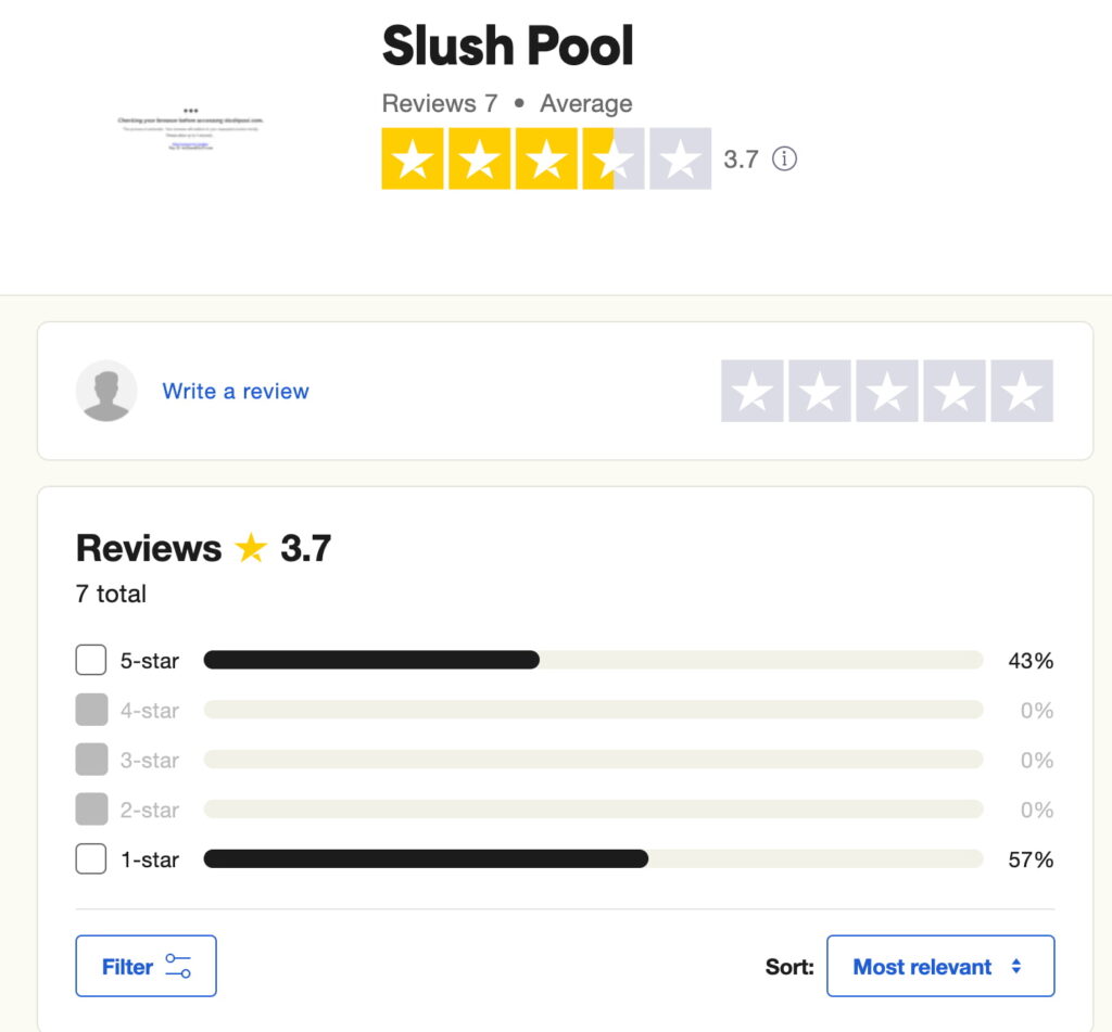 Slush Pool Reviews
